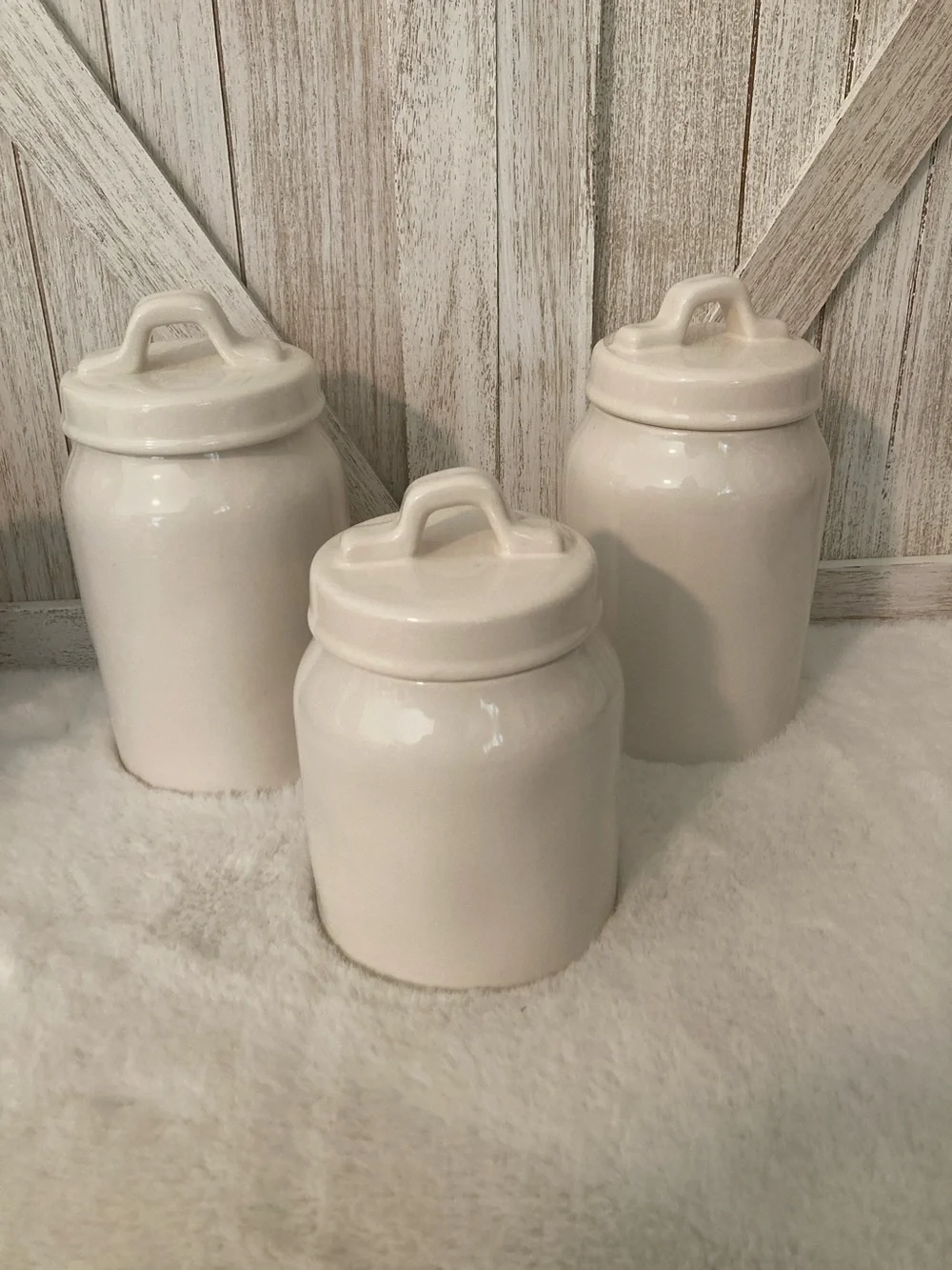 Rae Dunn Ice Cream Themed Ceramic Canister Set
